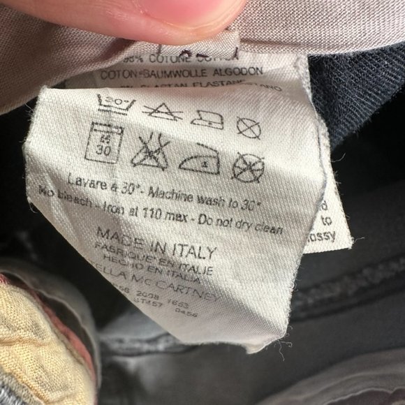 Stella McCartney Jeans Women's 25 Gray Skinny Denim Size 25 (26x34) Fall Utility - Picture 10 of 16
